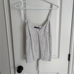 Brandy Melville White Floral Camisole